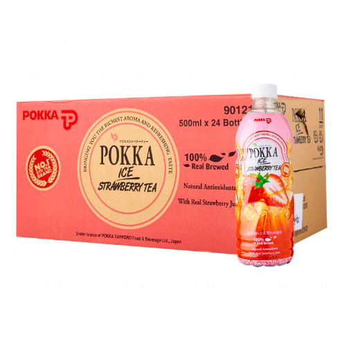 POKKA ICE STRAWBERRY TEA 24X500ML