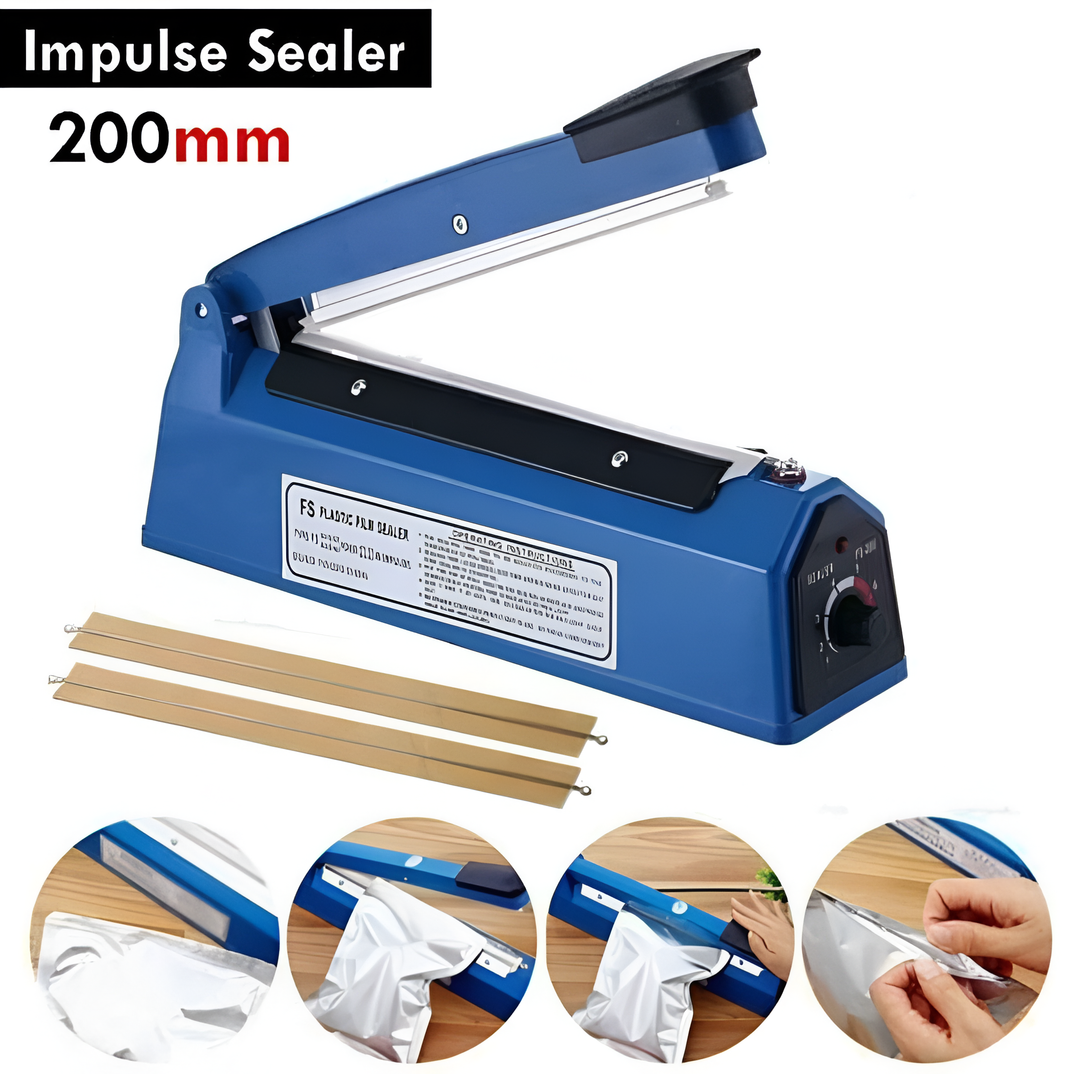 Impulse Plastic Bag Sealer Sealing Machine 200mm For PP/PE Bags IS-200