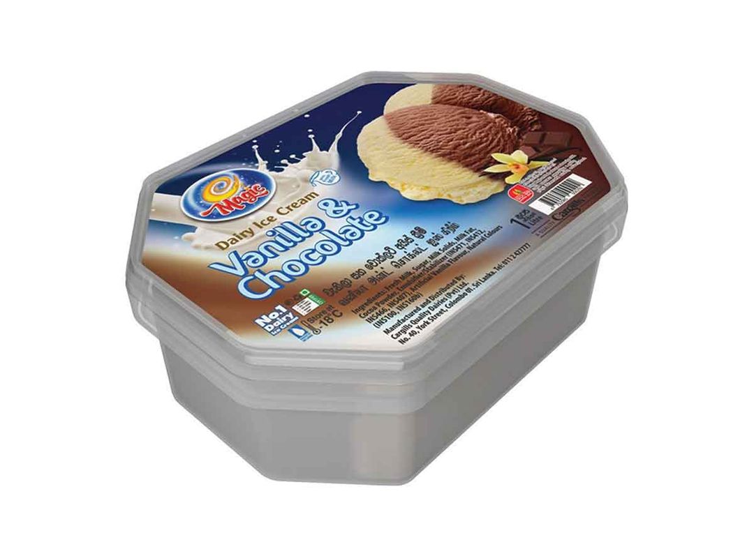 Magic Ice Tub Vanilla & Chocolate Mix 1L