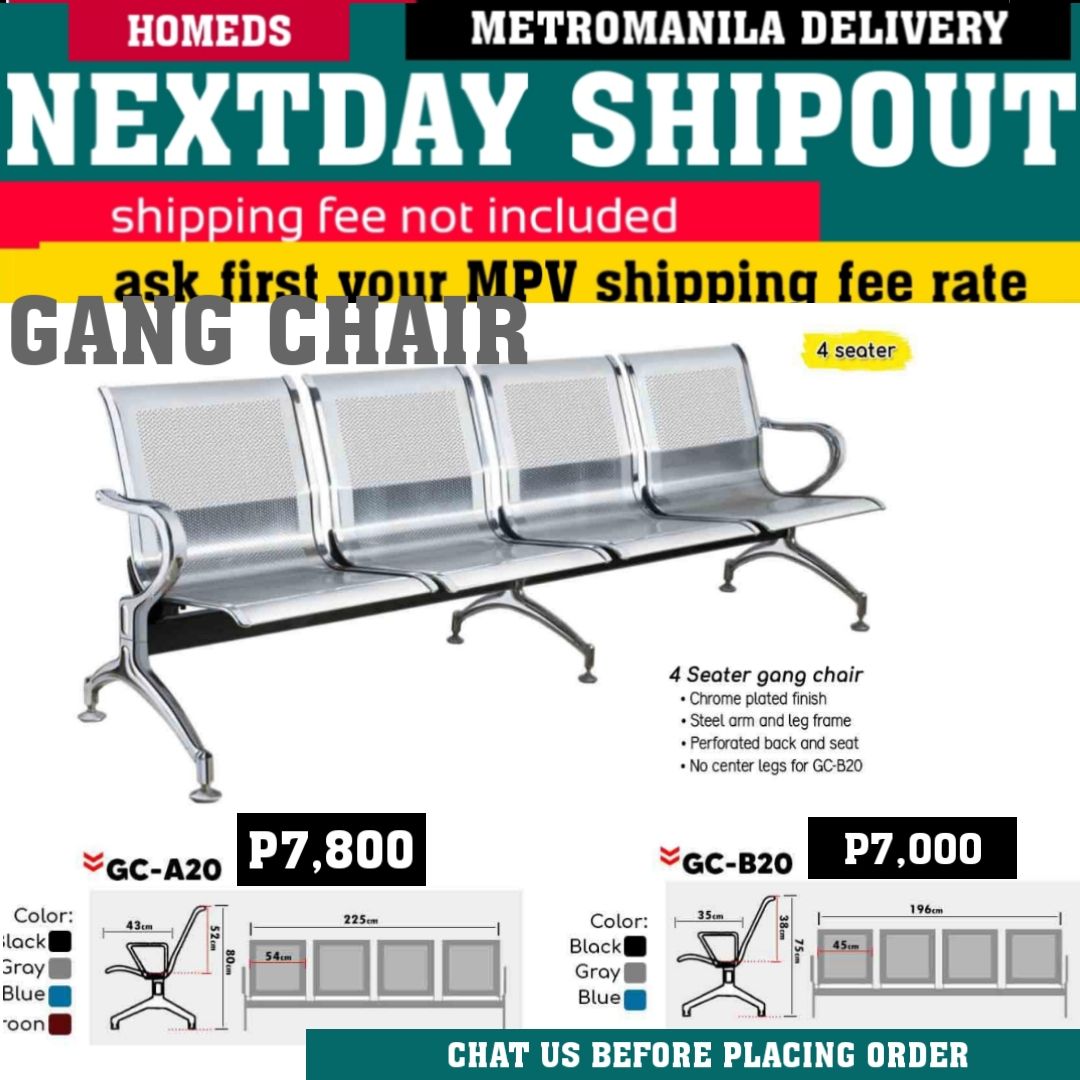 Gang chair 4seater GCa20