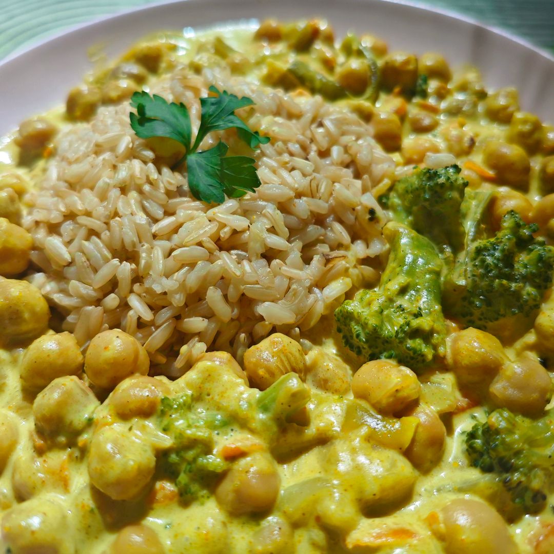 Curry de Legumes com arroz