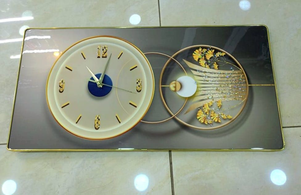 Crystal porcelain decorative painting with clock 