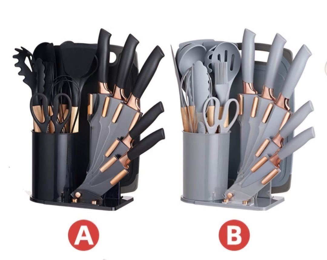 19Pcs Silicon Cooking spoon & knife set