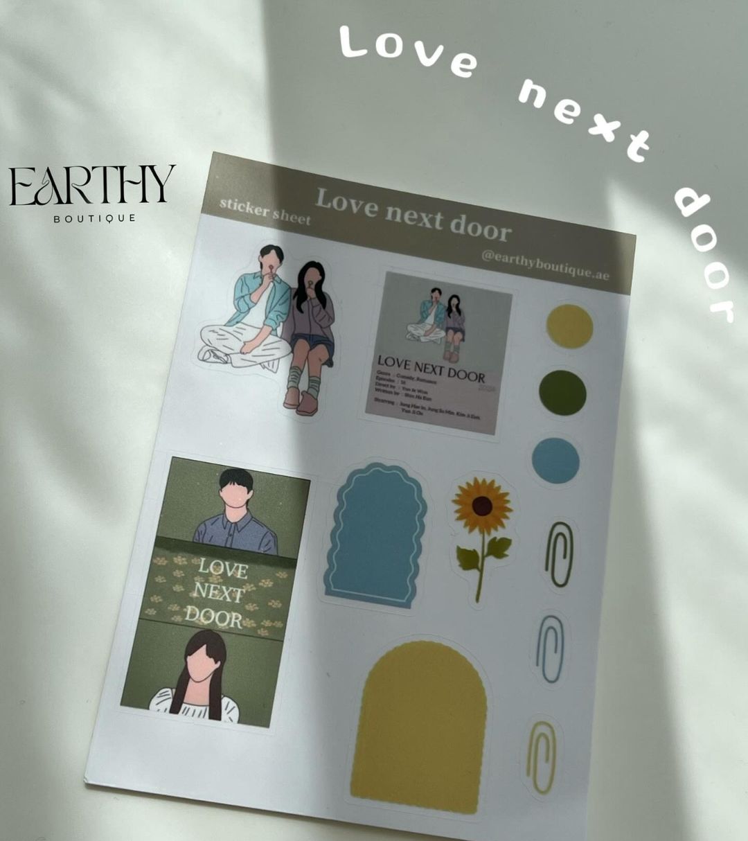 Kdrama Love next door sticker sheet 