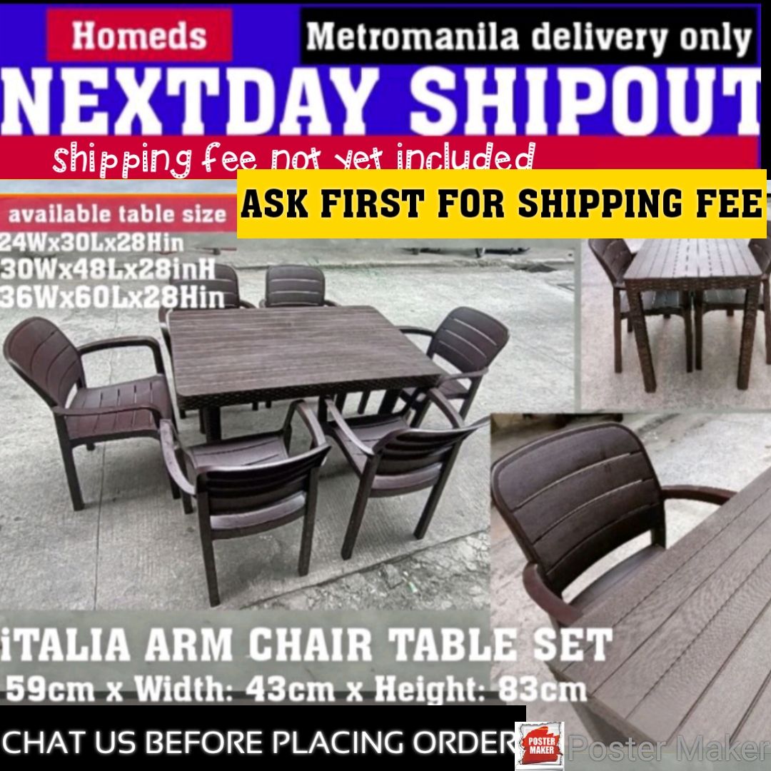 Rattan design table only W30xL48xH28in