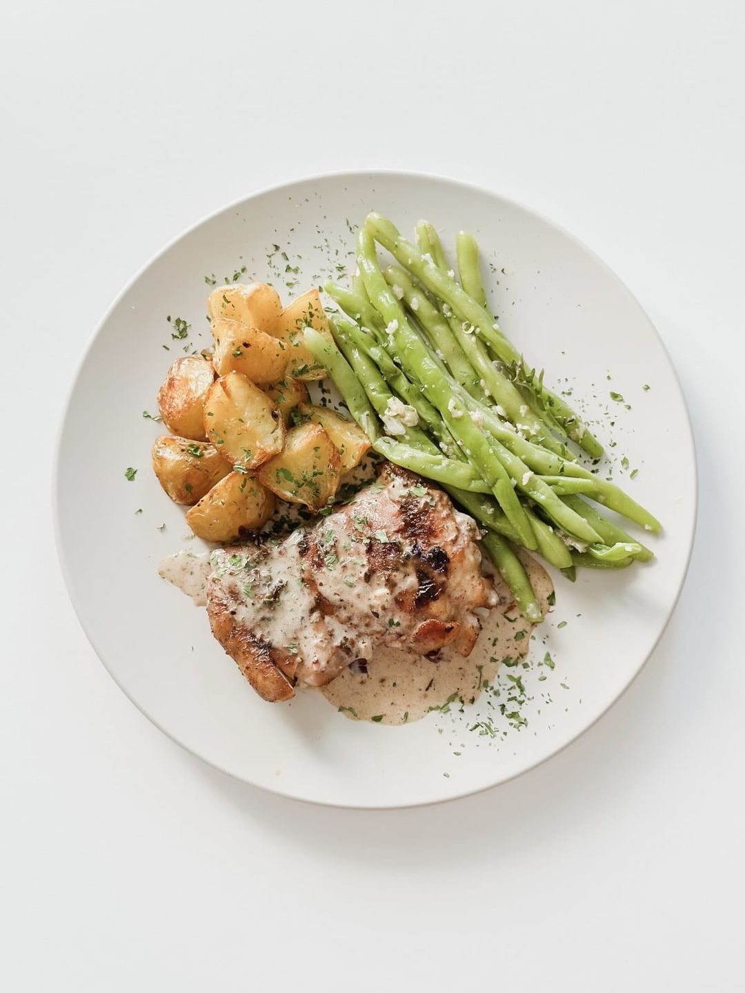 Cajun Chicken with Roasted Potatoes and Beans