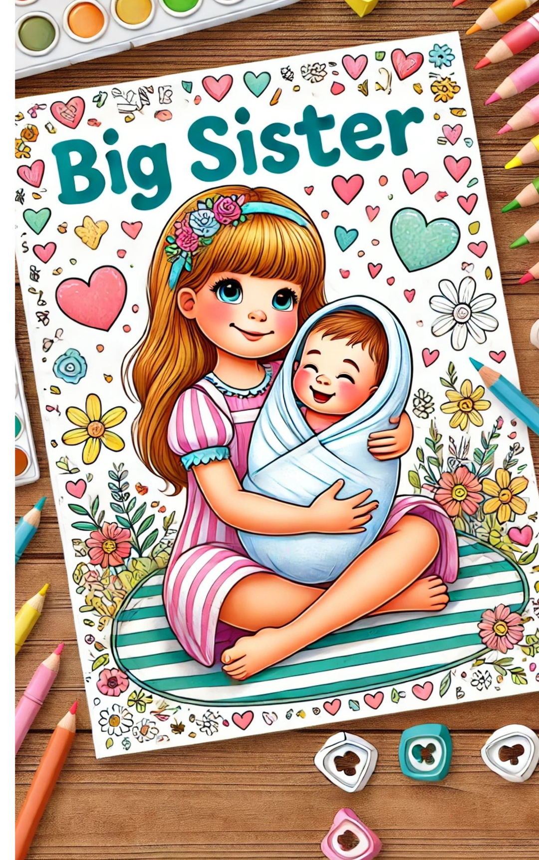 Big sister coloring book