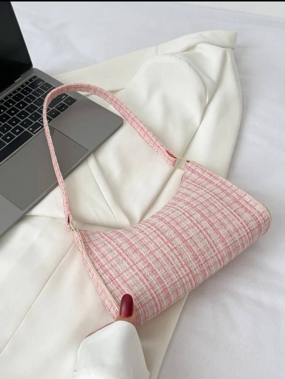 Colorblock Plaid Pattern Bag