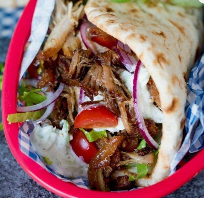 BBQ Pulled Pork shawarma 