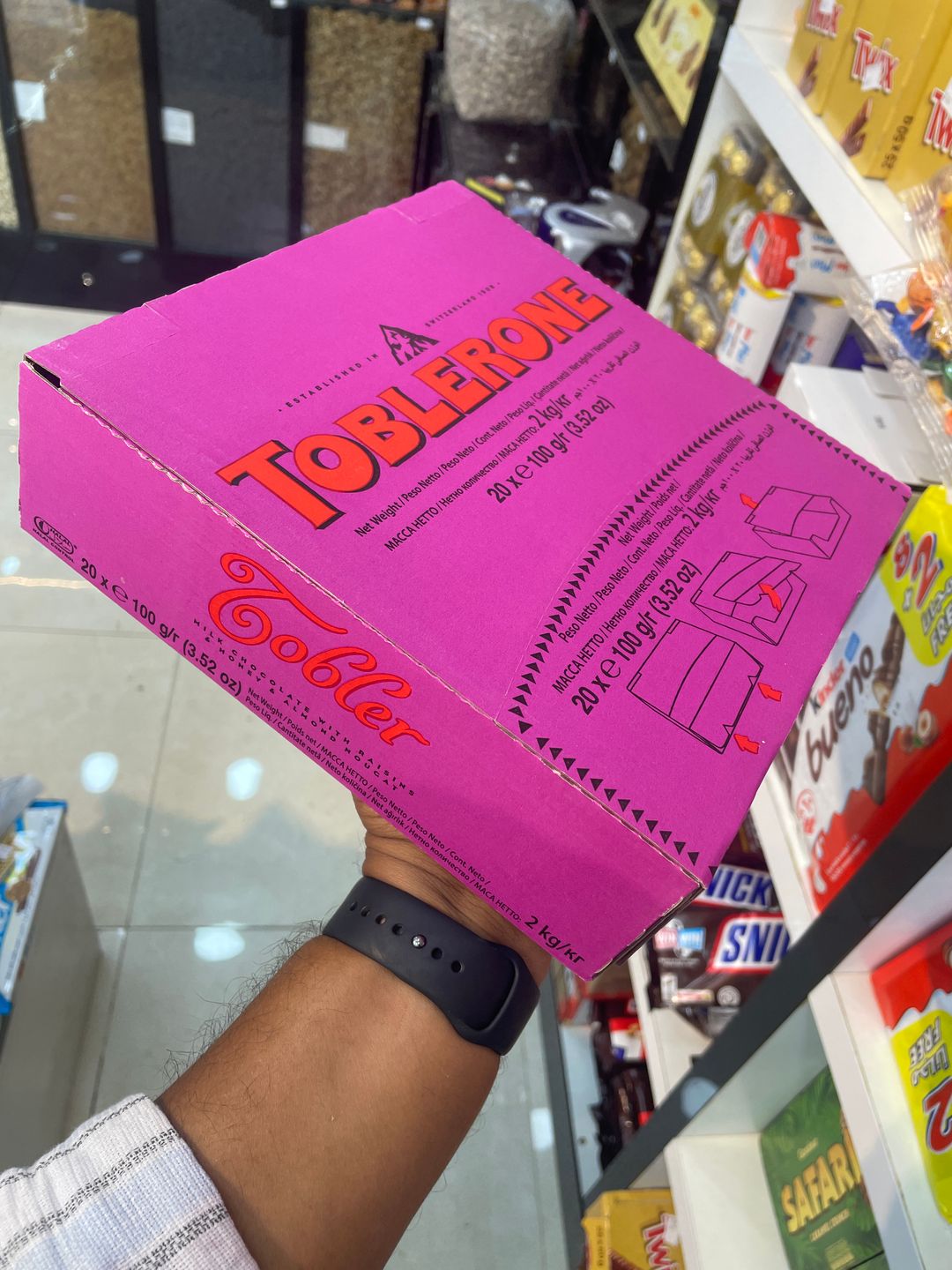 Toblerone honey and raisin