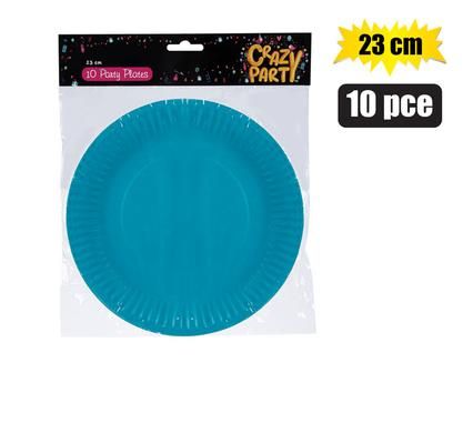PARTY PLATES LIGHT BLUE 23cm 10 PIECES