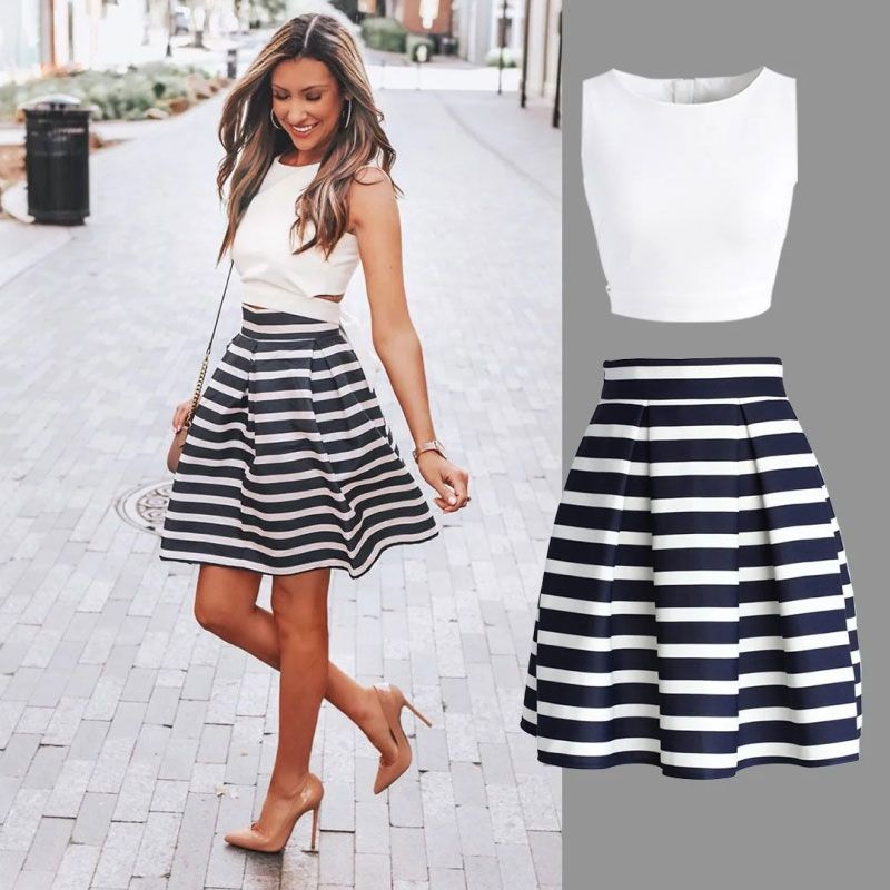 Striped Skirt and Top