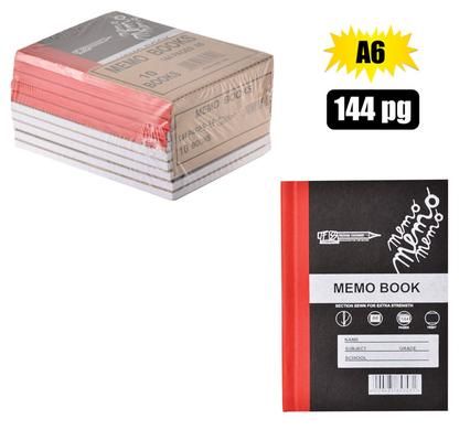 BOOK HARD-COVER A6 144-PAGE MEMO (1 PIECE)