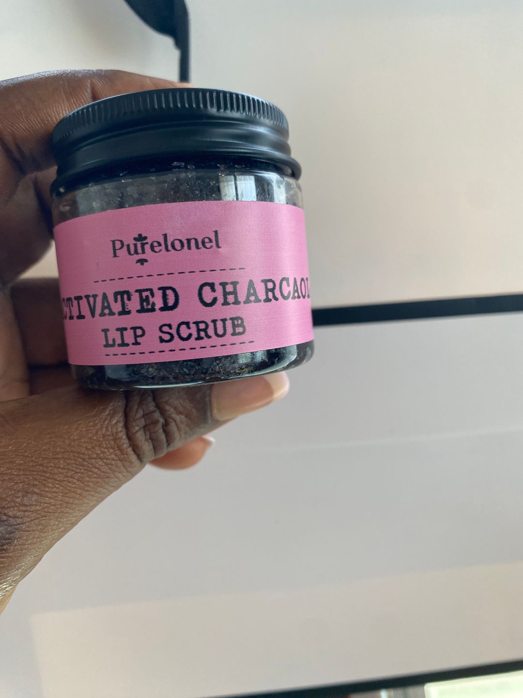 Activated charcoal lip scrub 