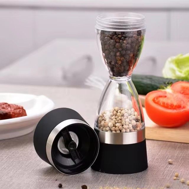 hour glass 2 in 1 Dual Salt Pepper Mills,