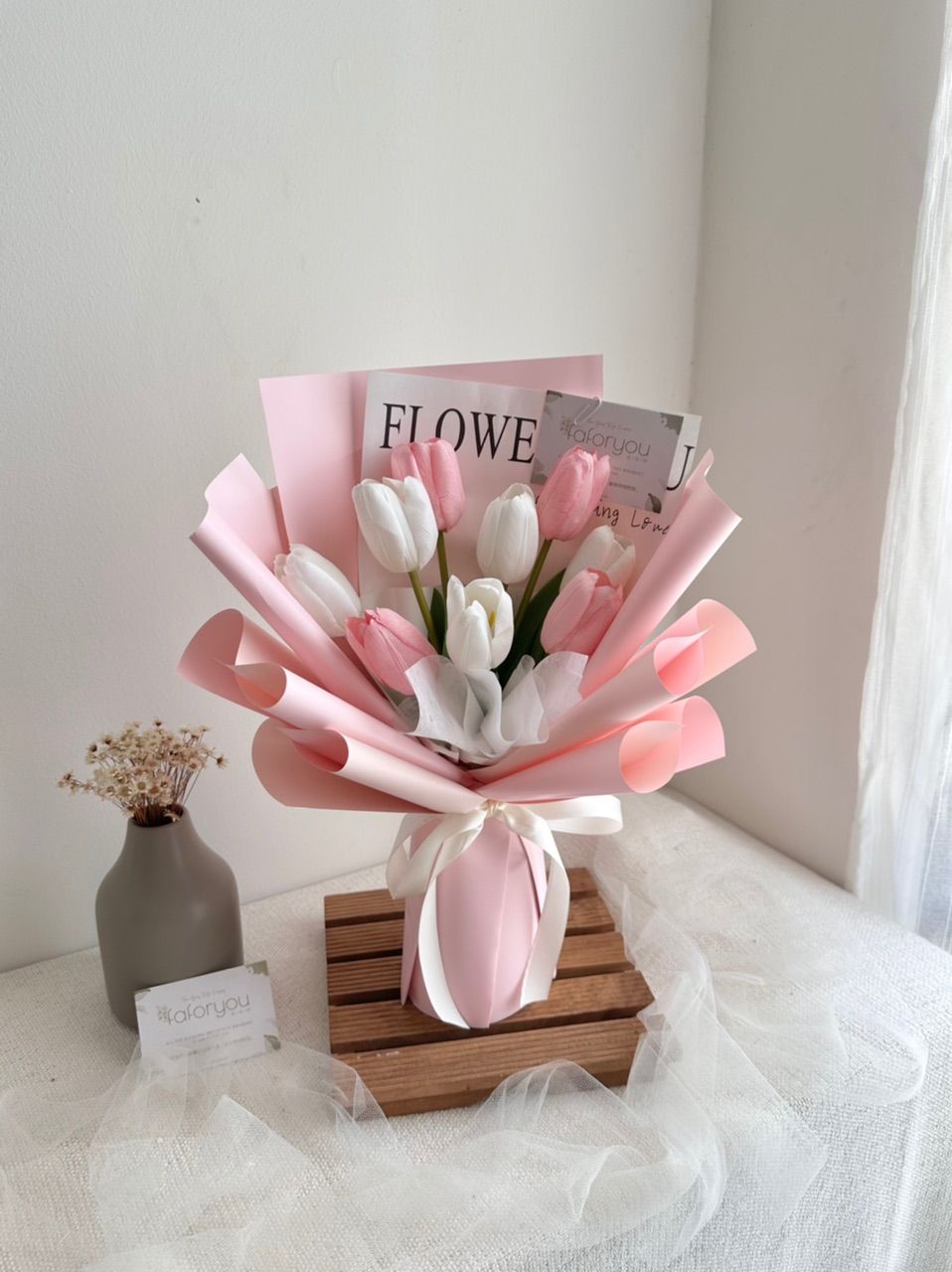 9 Stalk Artificial Tulip Bouquet