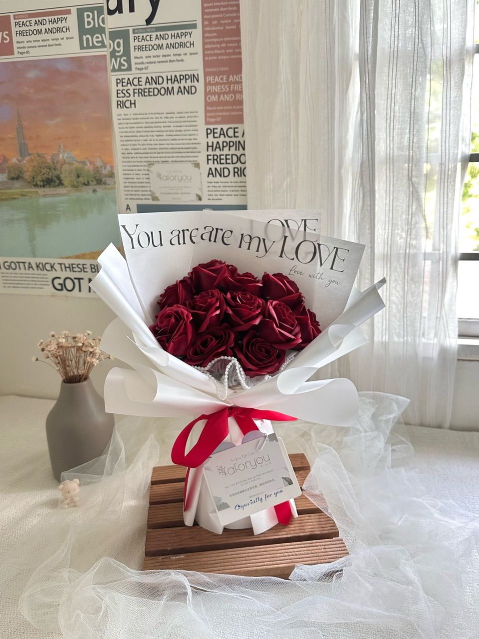 11 Stalk Soap Rose Bouquet