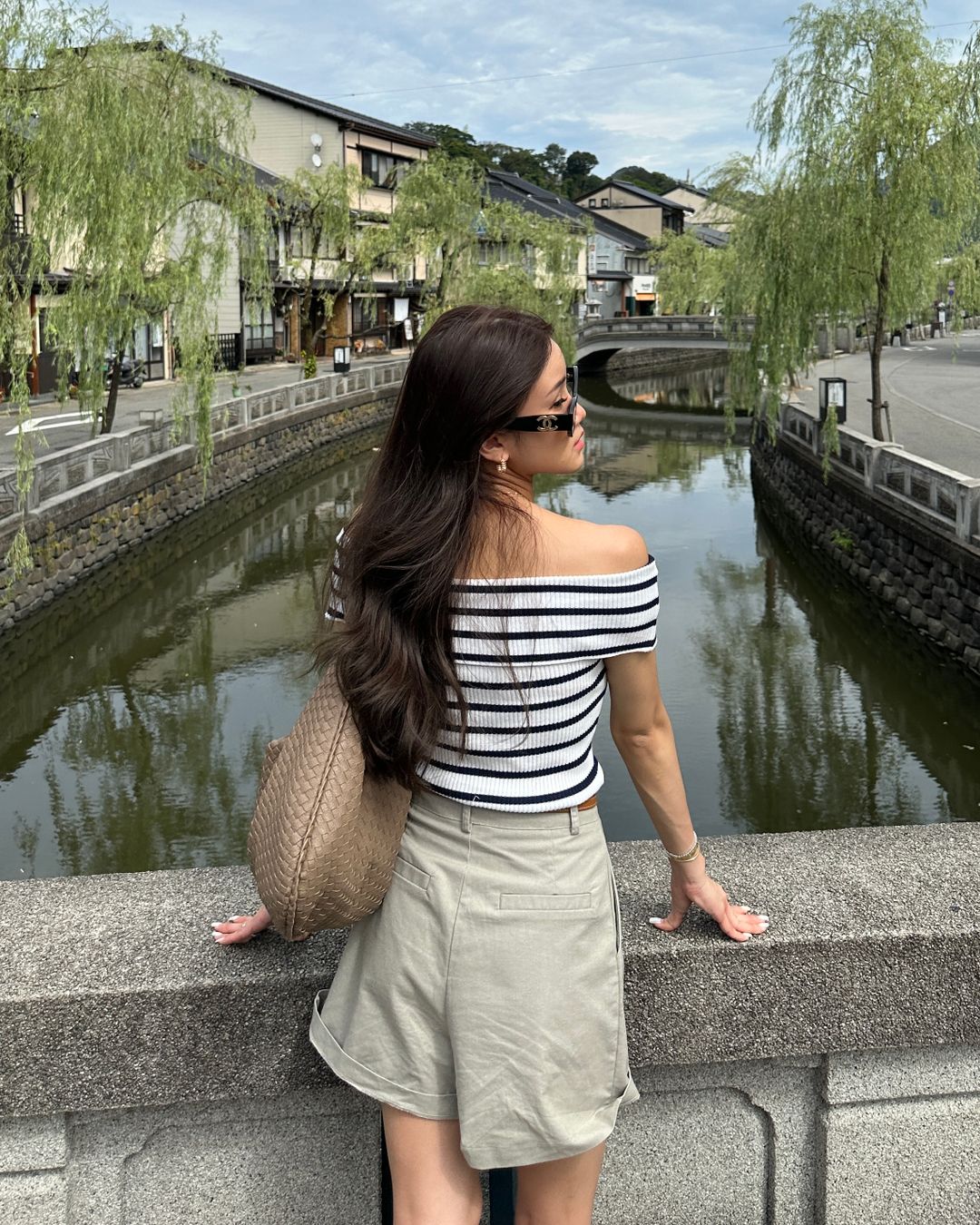 STRIPE OFF SHOULDER TOP 