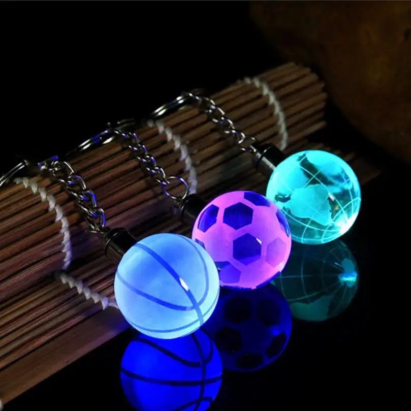 Porte-Clés Boule en Verre avec LED – Élégance et Praticité au Quotidien