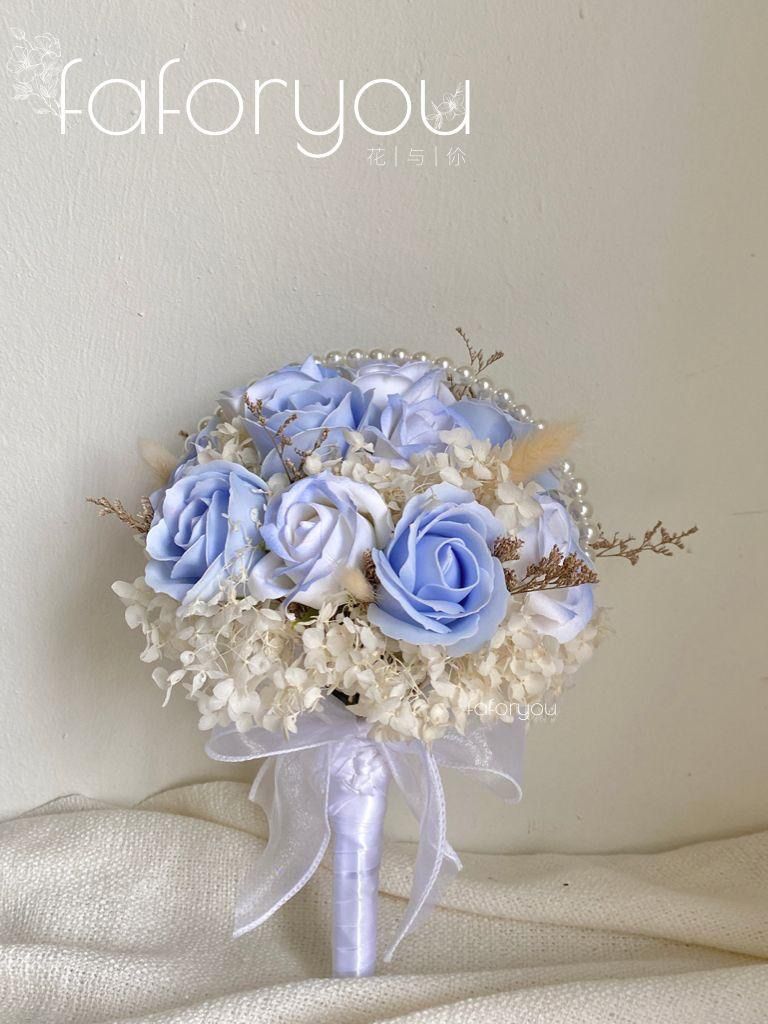 15 stalk with hydrangea bridal bouquet