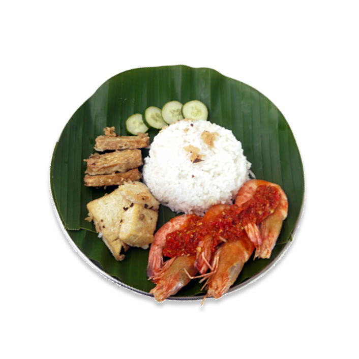 Nasi Penyet Udang versi Terasa