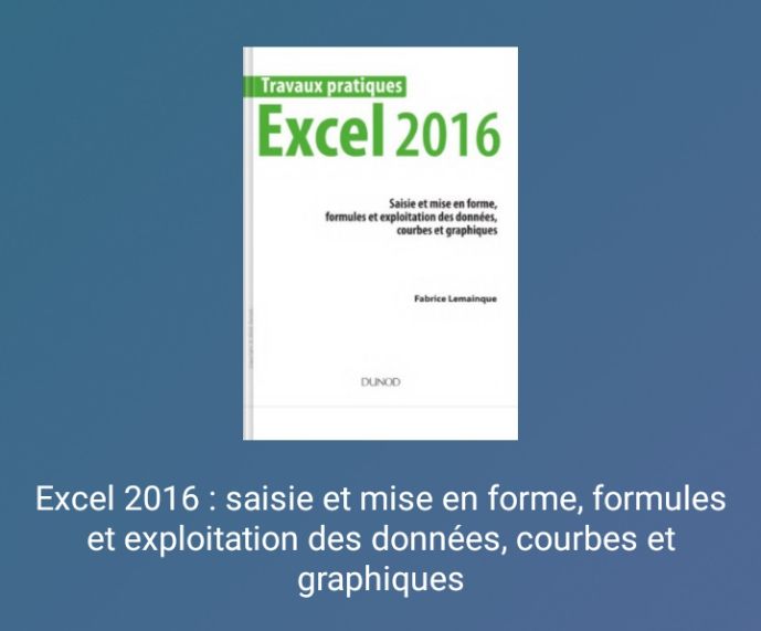 Excel 2016 travaux pratiques 