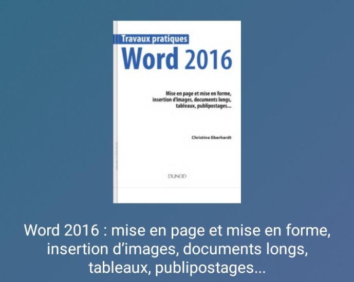 Word 2016 travaux pratiques 