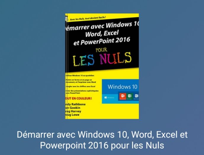 Démarrer avec Windows 10 