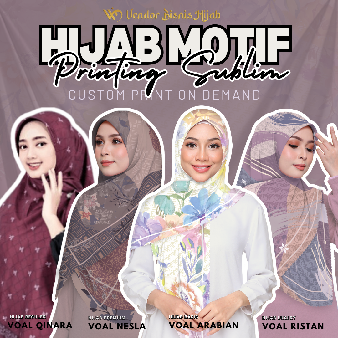 Hijab Motif Printing Custom 