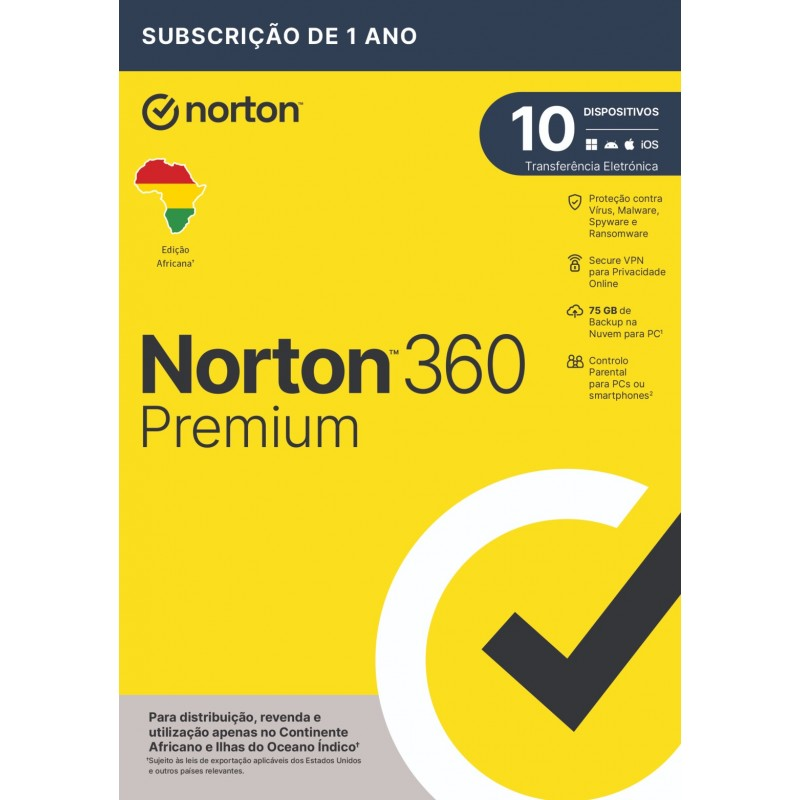 Norton 360 Premium 75GB 10 Dispositivos  Licença Digital 