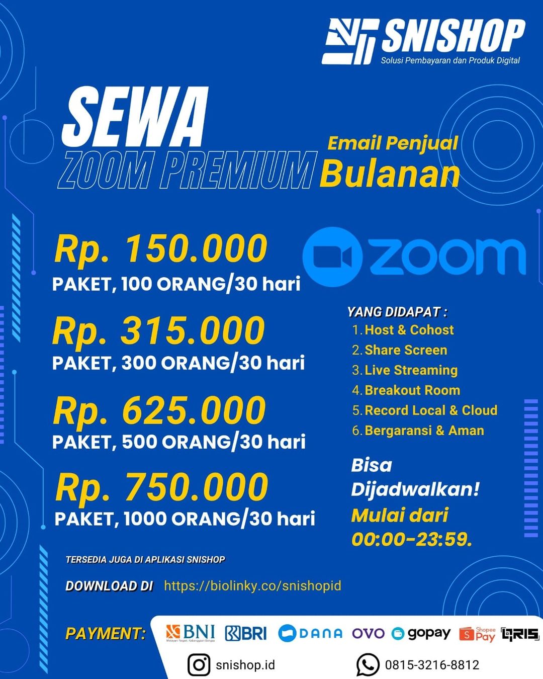 Zoom Premium Account