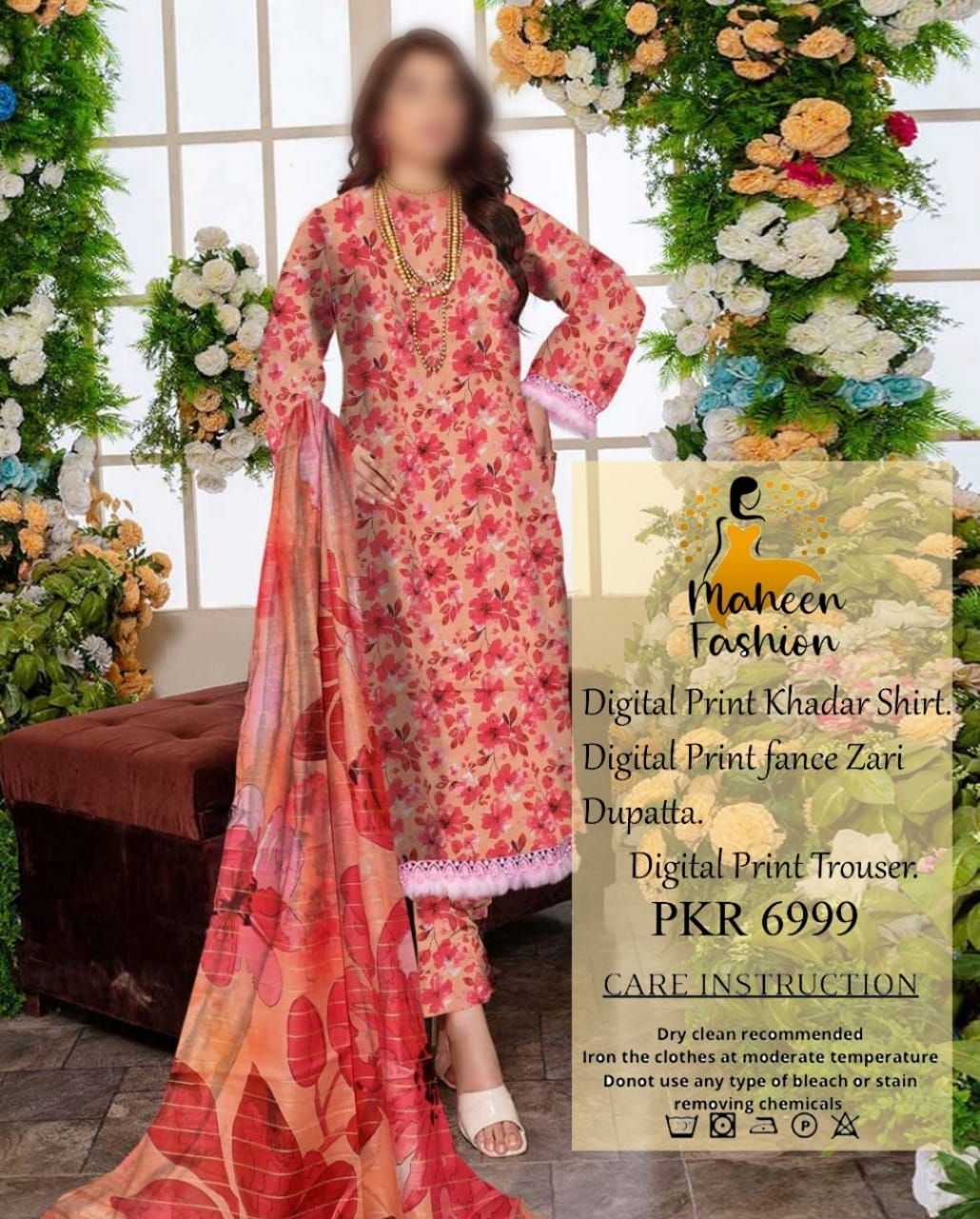 Maheen Fashion Khaddar | Light Pink