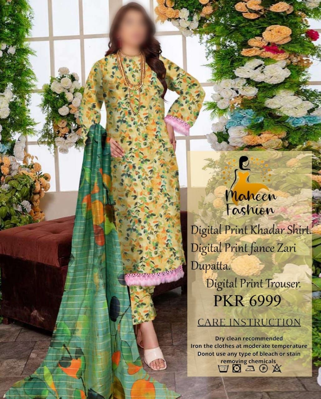 MAHEEN FASHION KHADDAR | LIME