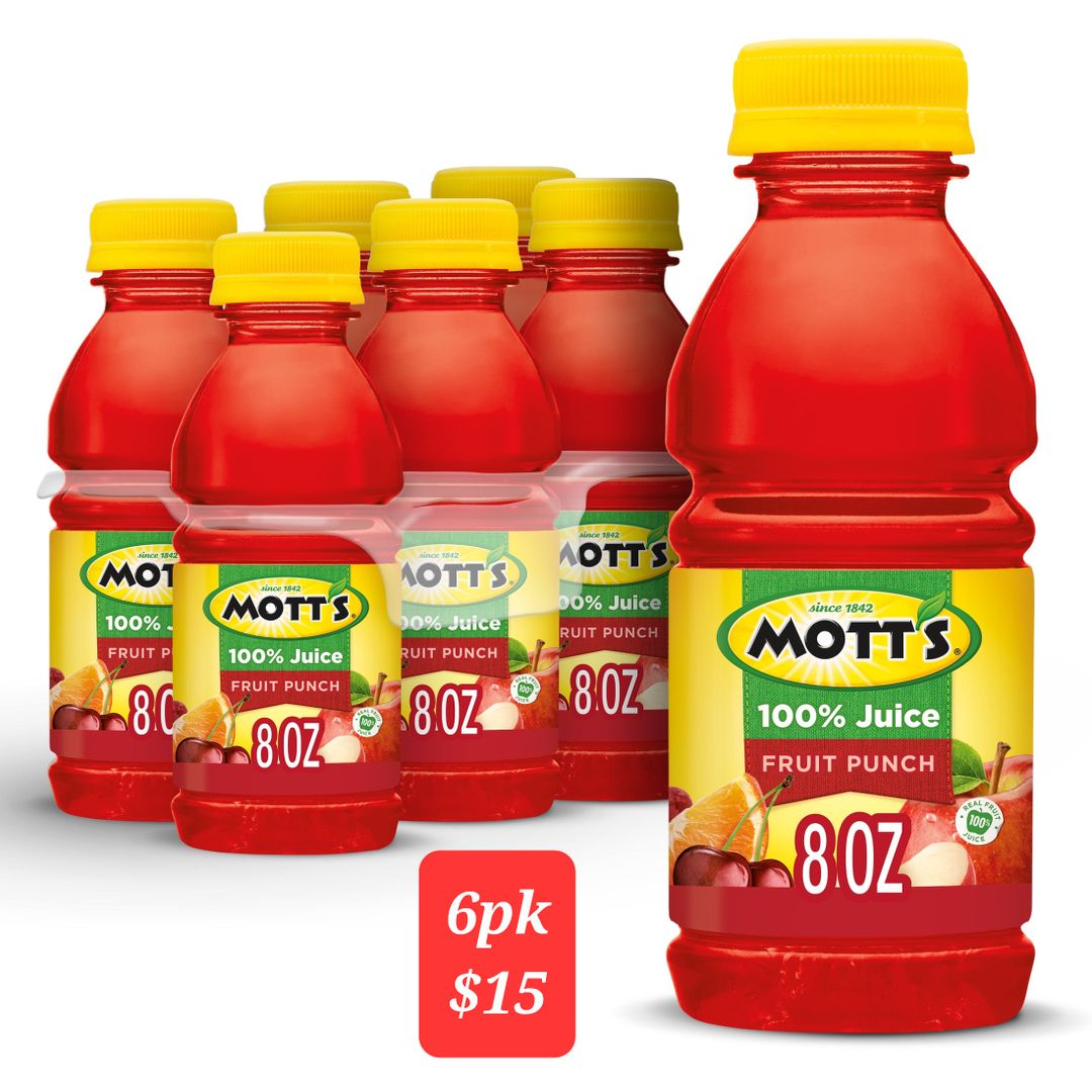 MOTT'S 6PK FRUIT PUNCH JUICE