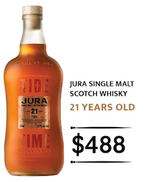 JURA SINGLE MALT SCOTCH WHISKY 21 YEARS OLD