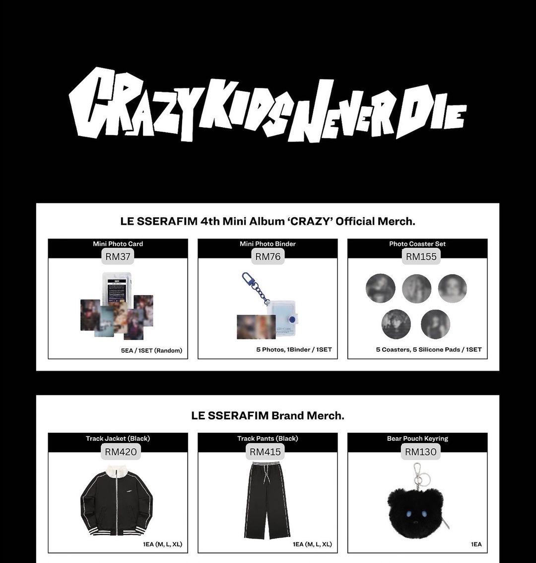 [Pre-order] LE SSERAFIM CRAZY KIDS NEVER DIE