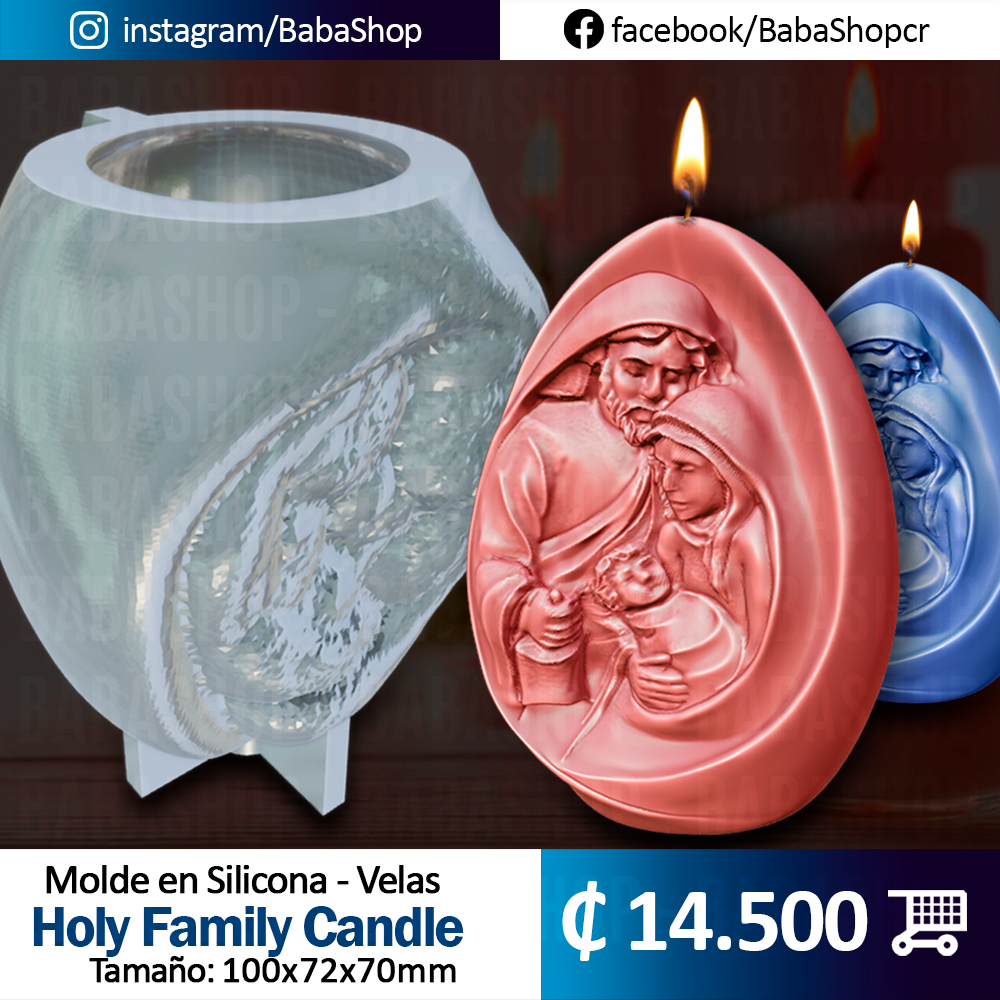 Holy Family - Molde en Silicona - Altura 10cm