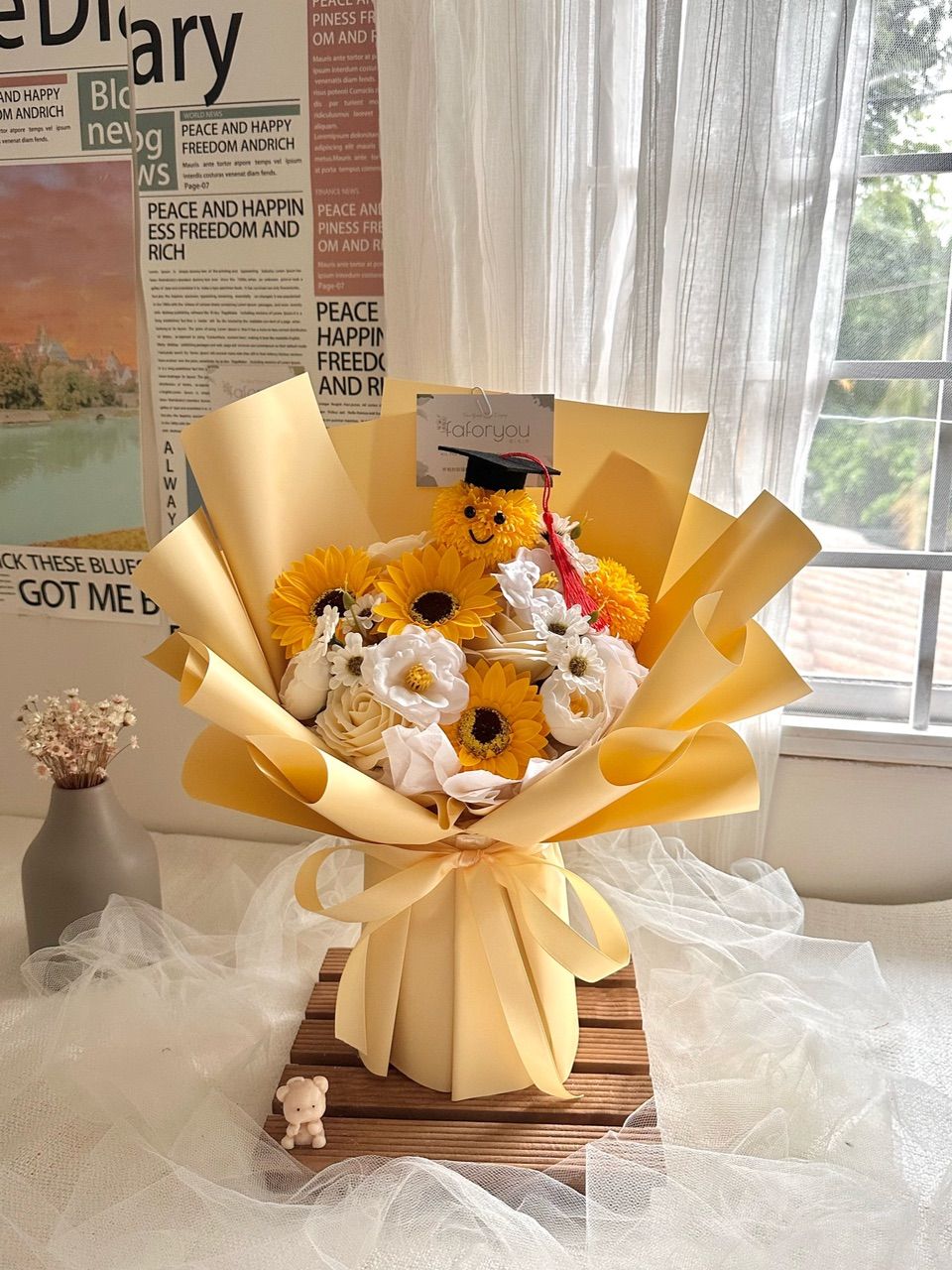 Graduation Soap Flower Mixed Bouquet 