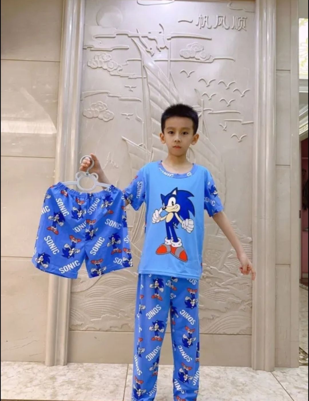 Sonic children pajama 3 peices set