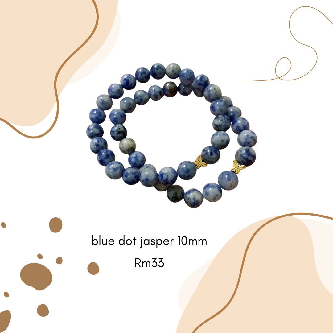 Blue dot jasper 10mm