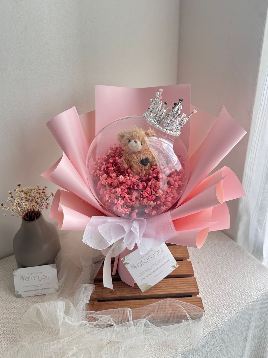 (Pre order) Mini Bear Acrylic Ball Bouquet 