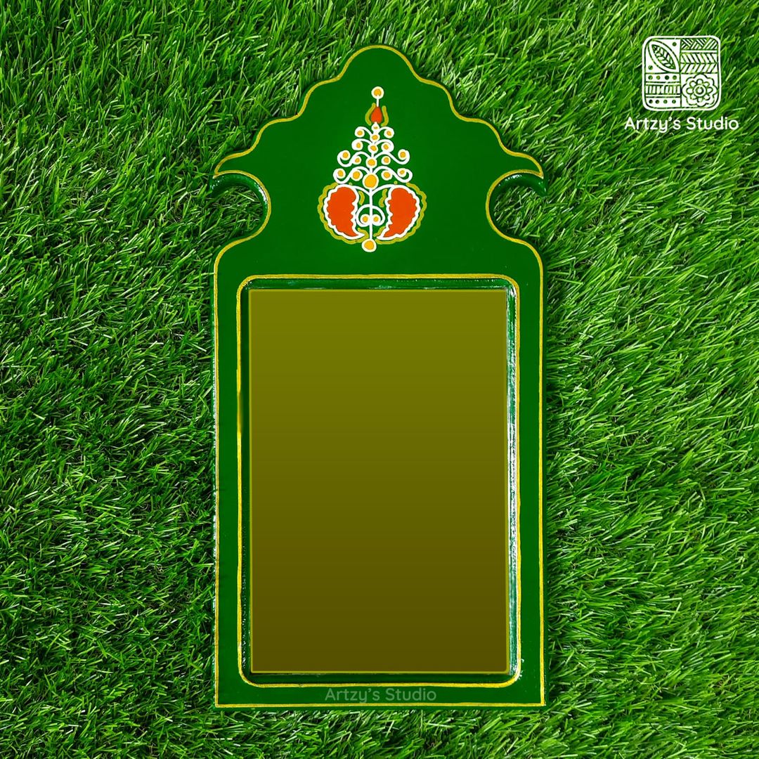 Green Medium Mirror Frame