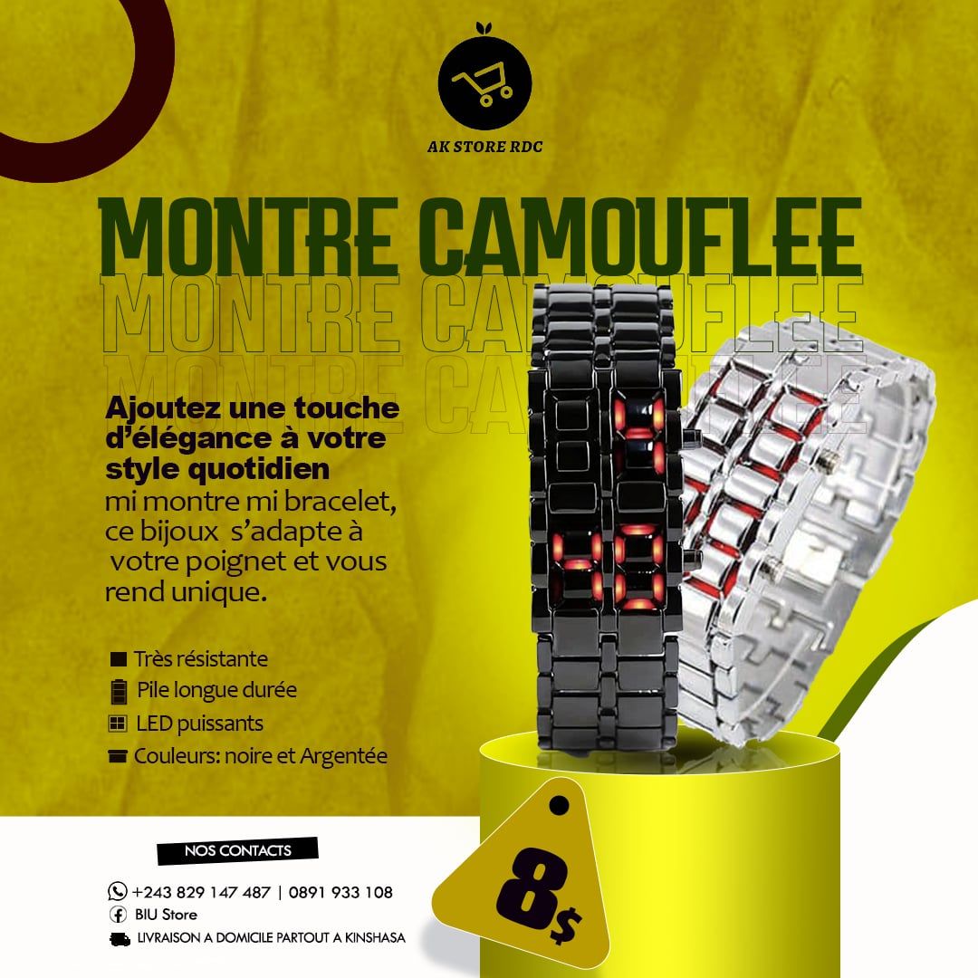 Montre bracelet led