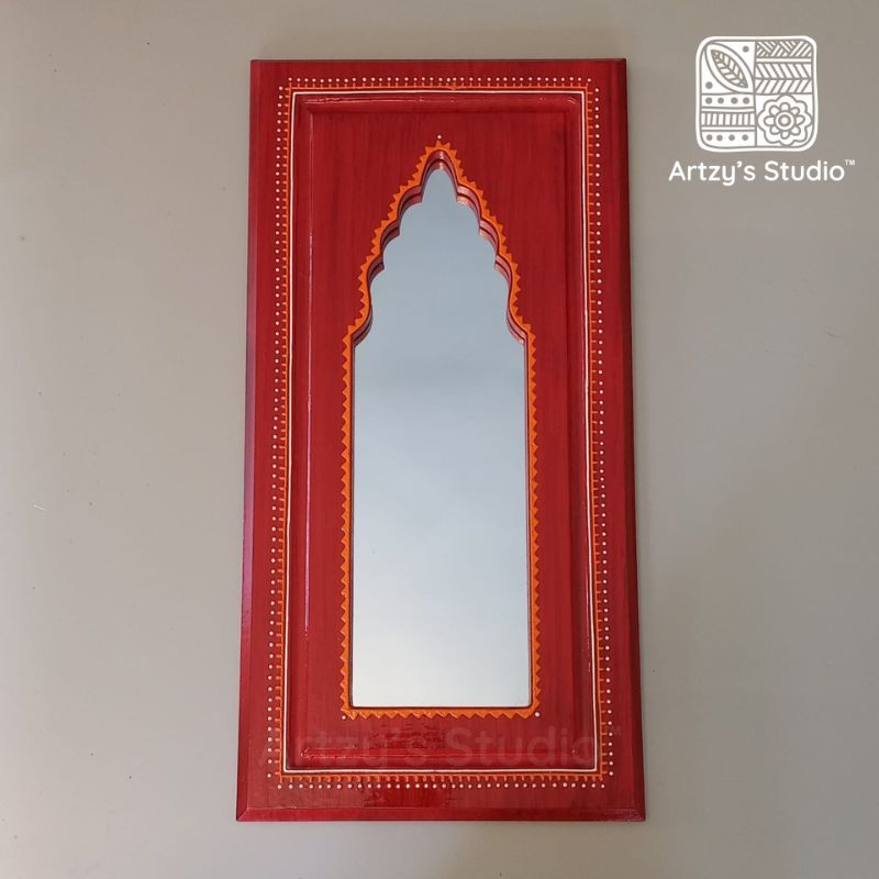 Large Red Mirror Frame