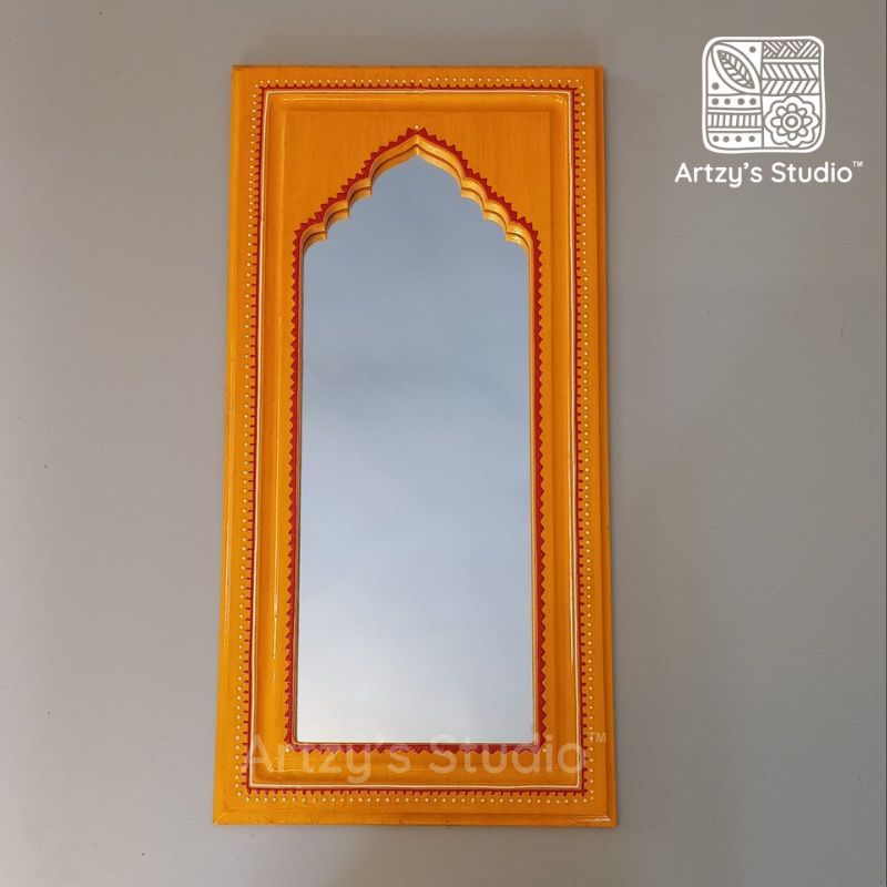 Large Yellow Mirror Frame