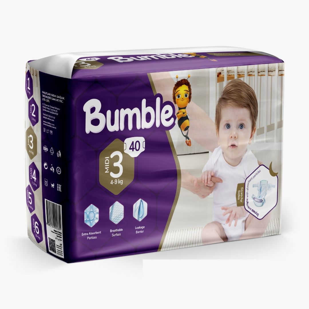 Couches Bumble Bee Midi-3 (4-9 kg)