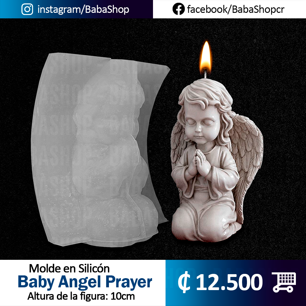 Molde en Silicona Baby Ángel Prayer - Altura 10cm