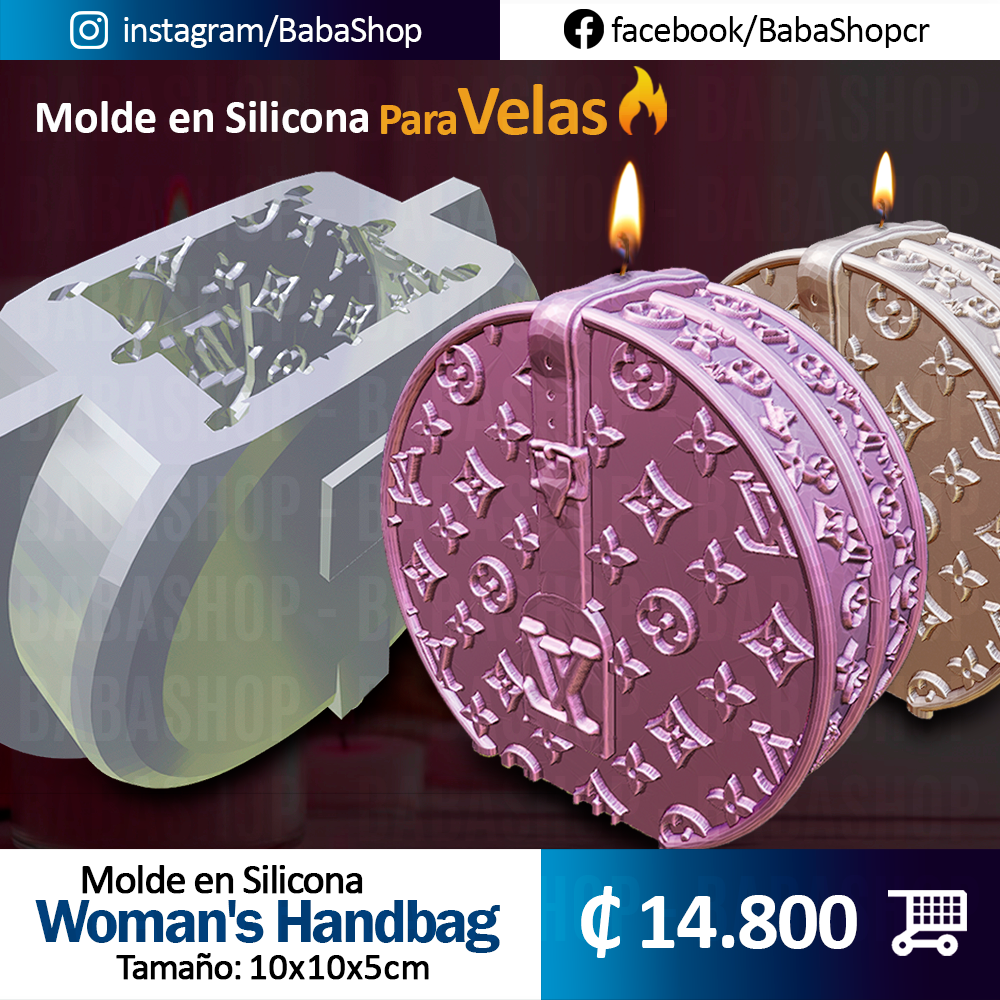 Woman´s Handbag - Molde en Silicona - (Altura 10cm)