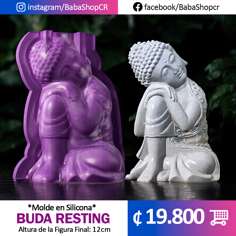 Buda Resting, Molde en Silicon - Altura Final 12cm