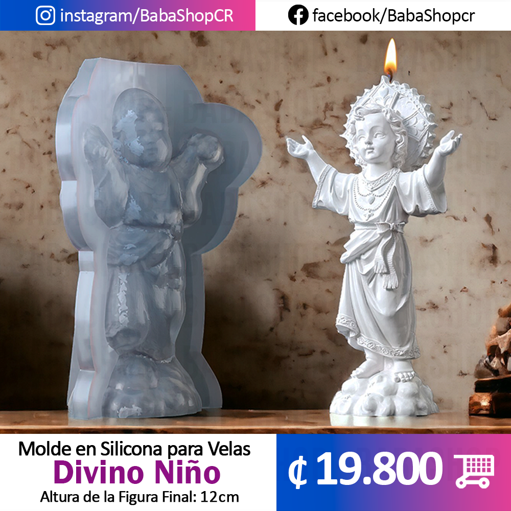 Divino Niño - Molde en Silicona - Altura Final 12cm